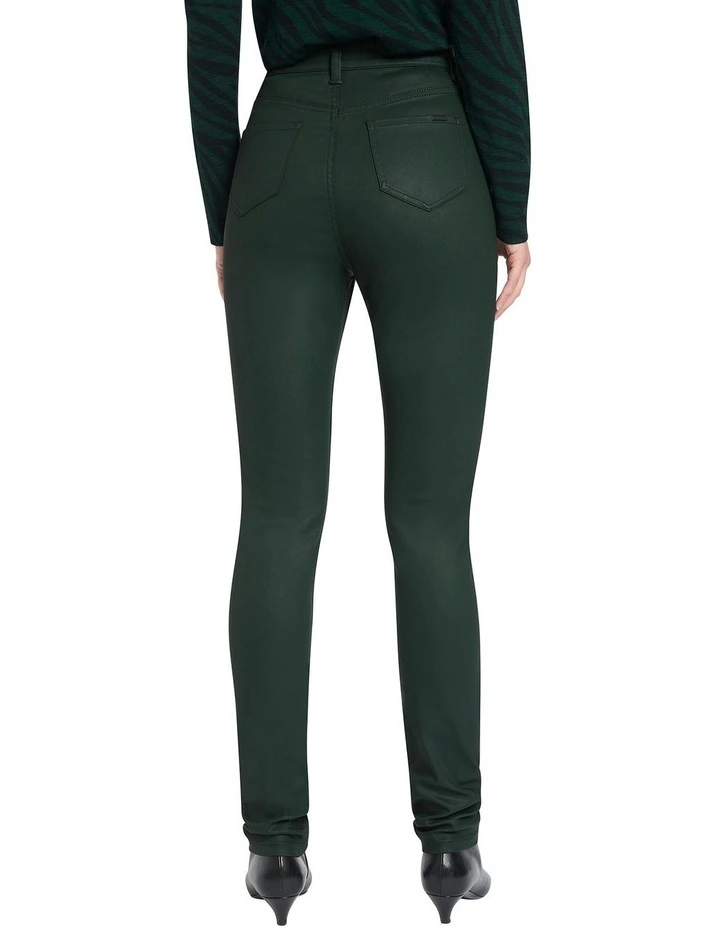 Kennedy Coated High Rise Jean in Kale image 4