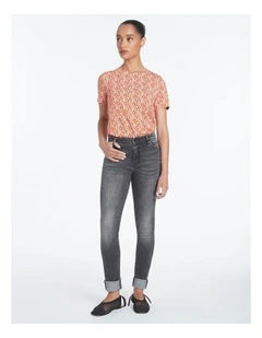 Jordyn Skinny Jean in Mid Grey