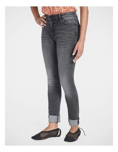 Jordyn Skinny Jean in Mid Grey