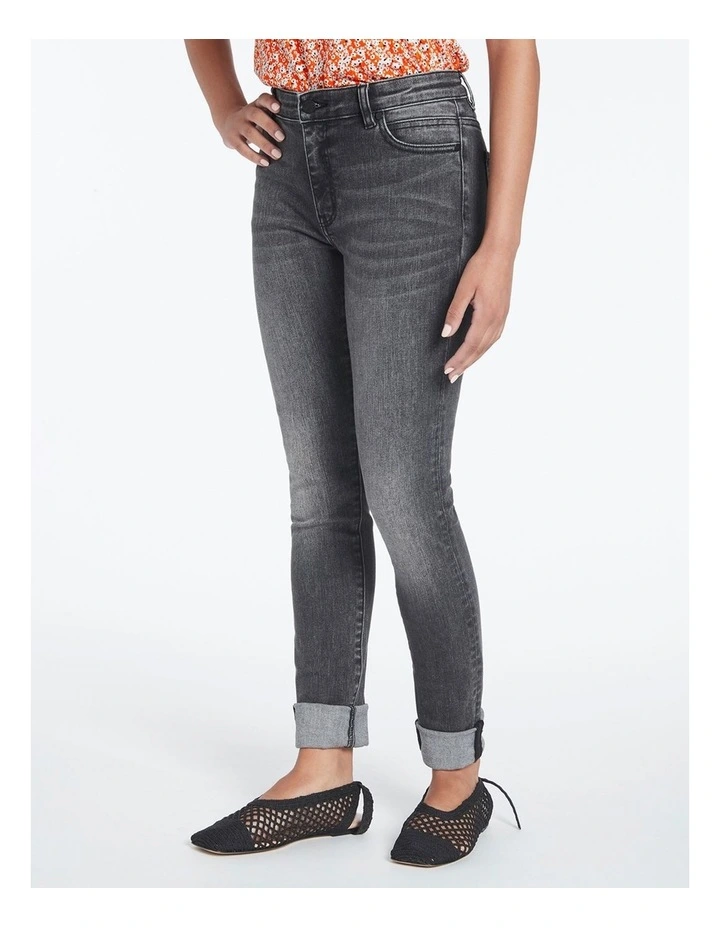 Jordyn Skinny Jean in Mid Grey image 2