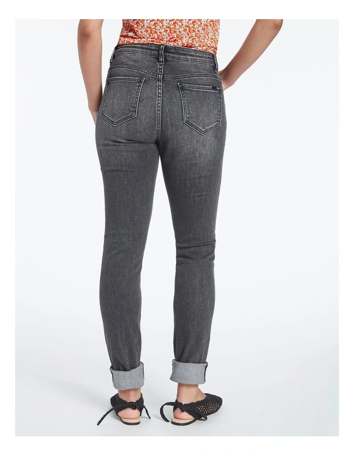 Jordyn Skinny Jean in Mid Grey image 3