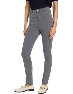 Piper Railroad Stripe Jean in Dark Indigo