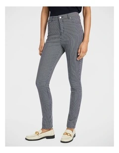 Piper Railroad Stripe Jean in Dark Indigo