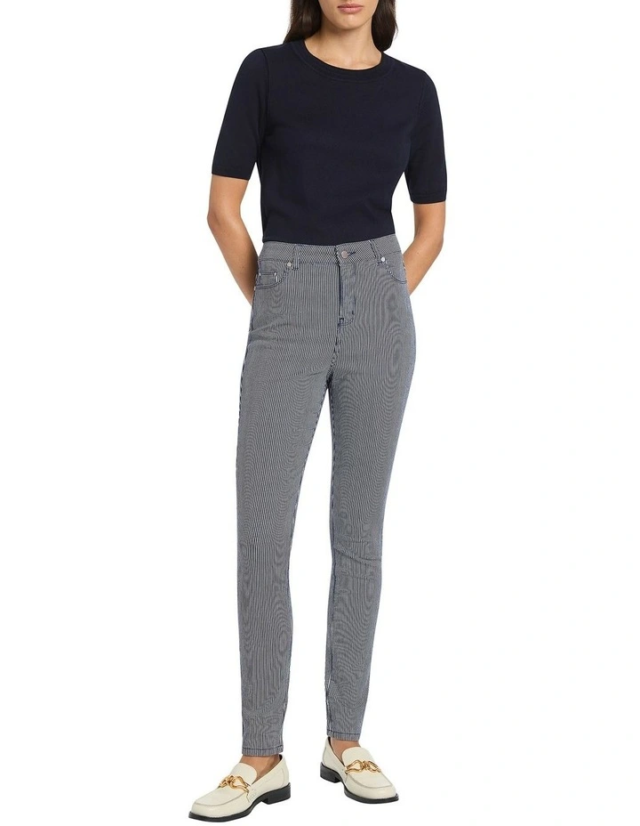 Piper Railroad Stripe Jean in Dark Indigo image 2