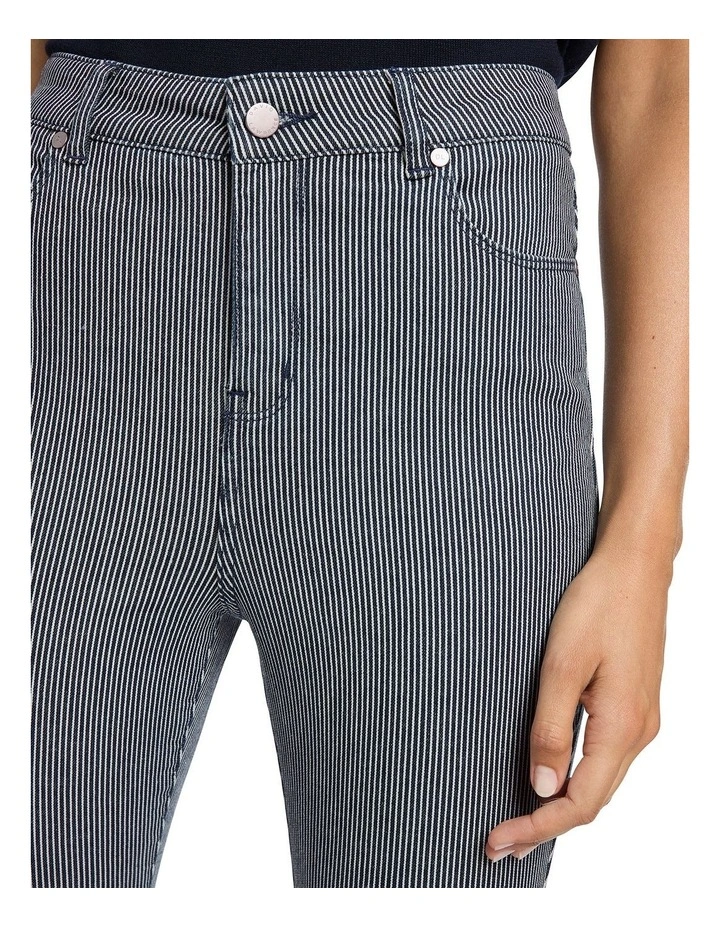 Piper Railroad Stripe Jean in Dark Indigo image 3