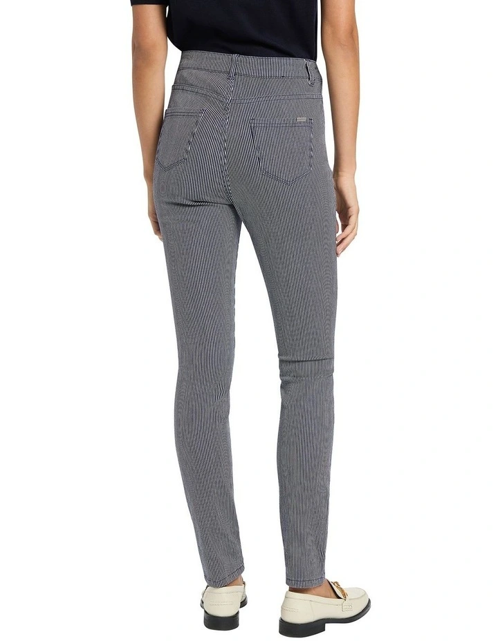 Piper Railroad Stripe Jean in Dark Indigo image 4