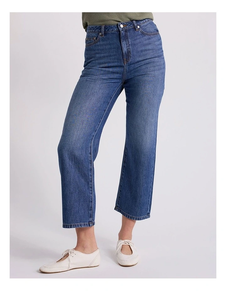 Goldie Crop Jean in Mid Wash image 2