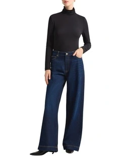 Lois Wide Leg Jean in Vintage Mid Wash