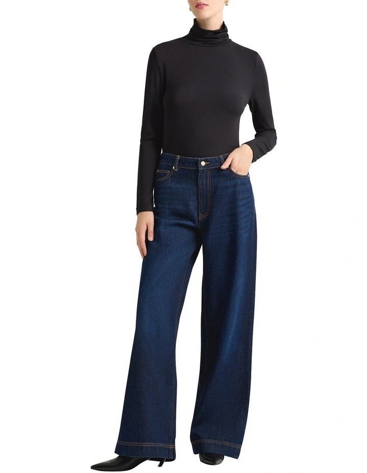 Lois Wide Leg Jean in Vintage Mid Wash image 1