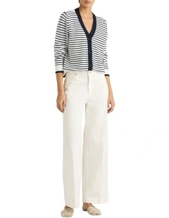 Malta Wide Leg Jean in White