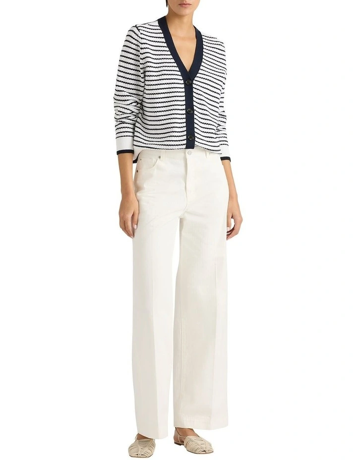 Malta Wide Leg Jean in White image 1