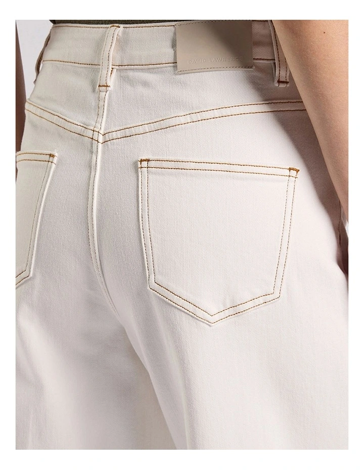 Zola Wide Leg Jean in White image 4