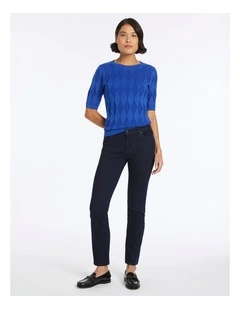Amanda Straight Leg Jean in Dark Indigo