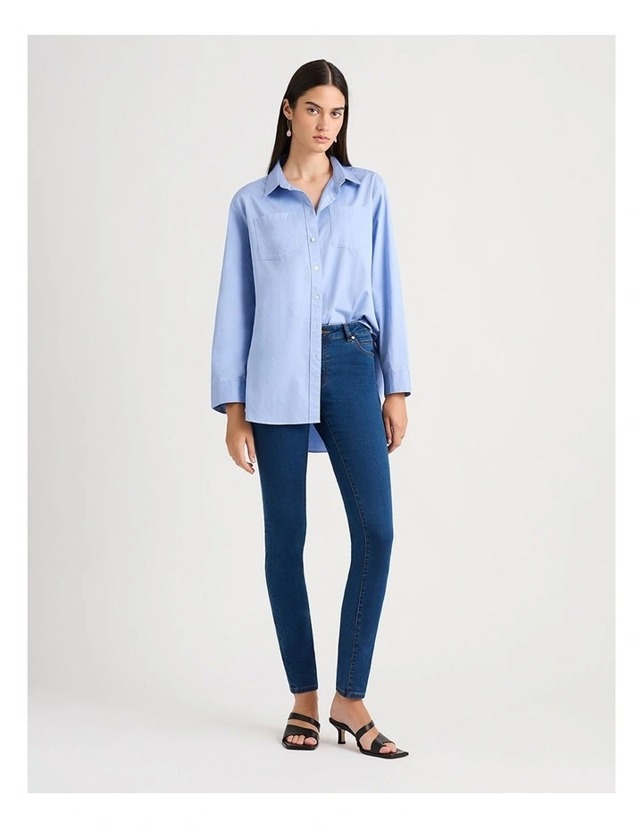 Jackie Skinny Leg Jean in Flat Blue image 1