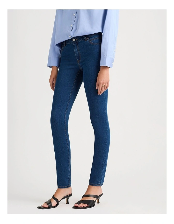 Jackie Skinny Leg Jean in Flat Blue image 2