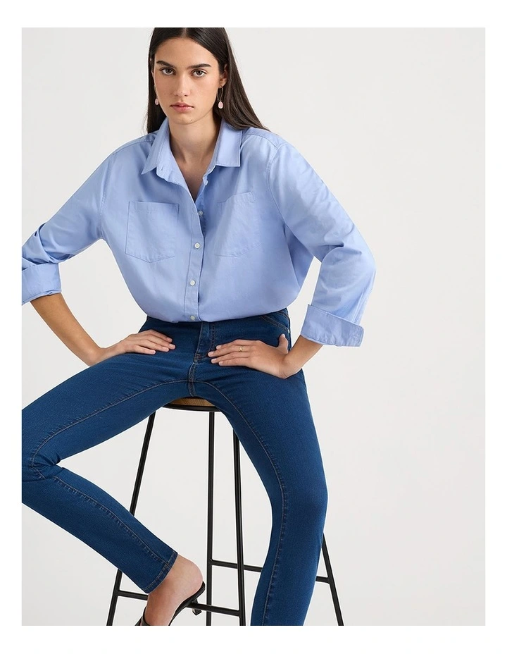 Jackie Skinny Leg Jean in Flat Blue image 4