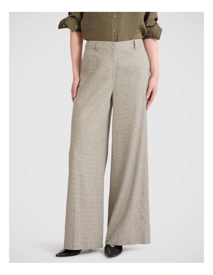 Amelie Wide Leg Pant in Fern Check image 1