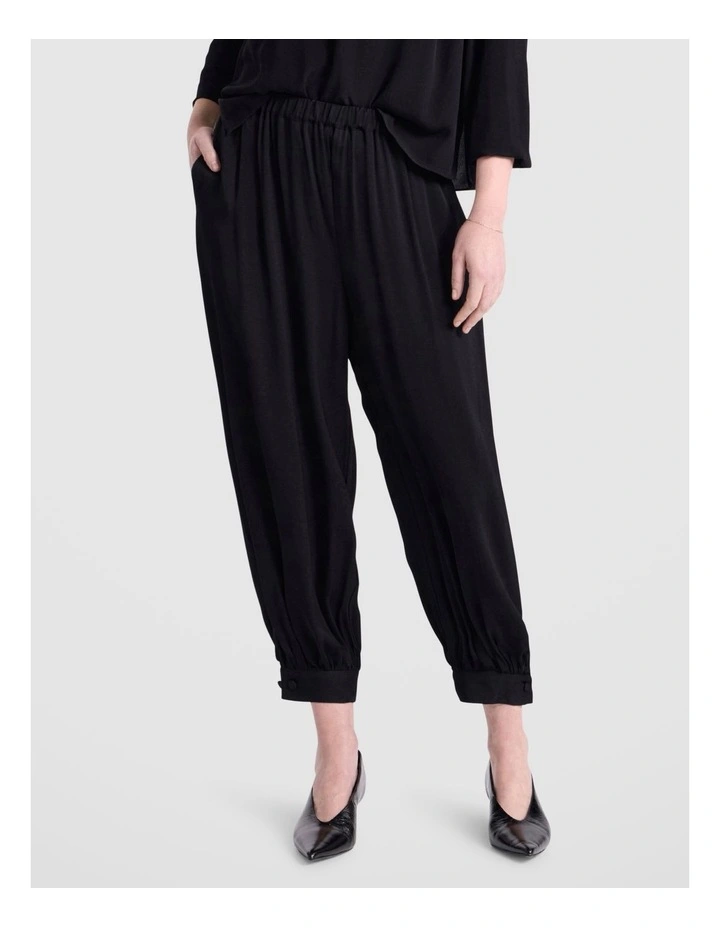 Sharon Viscose Pant in Black image 2
