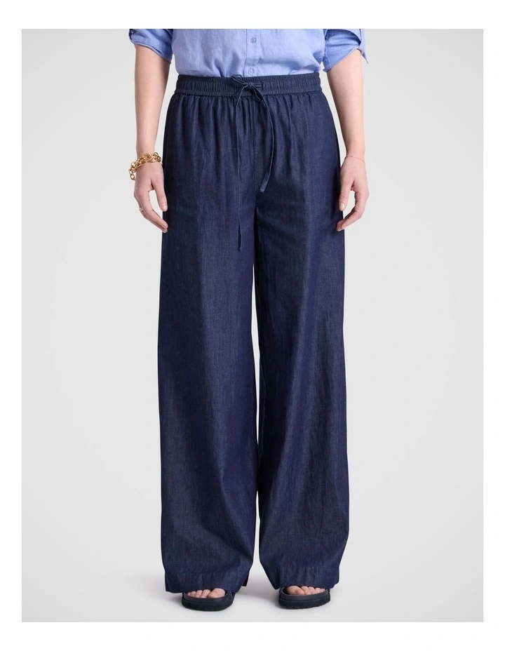 Scottie Chambray Pant in Mid Blue image 1