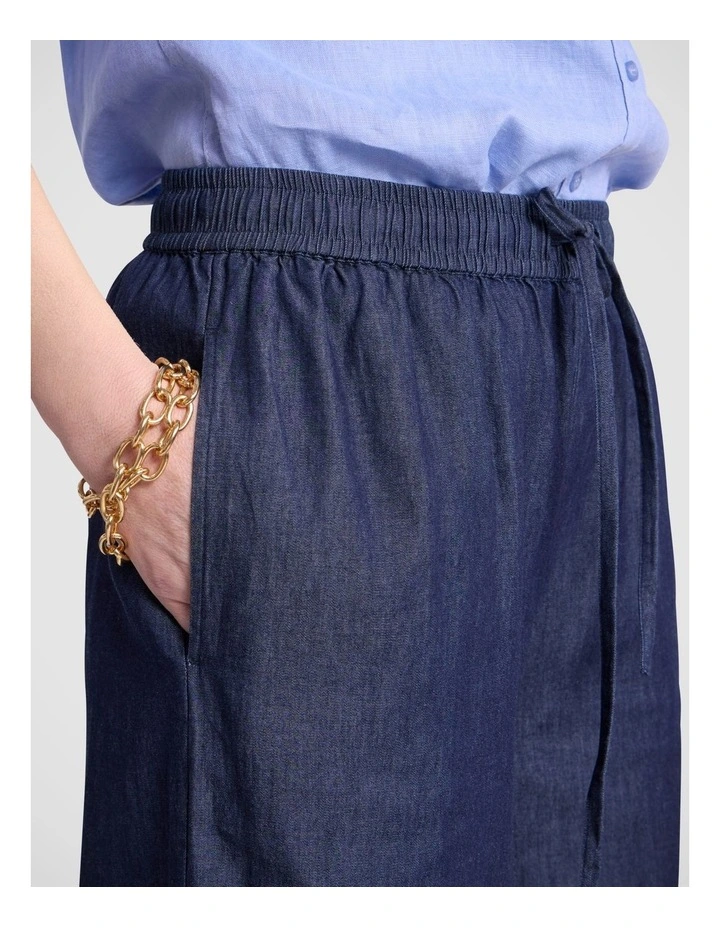 Scottie Chambray Pant in Mid Blue image 3