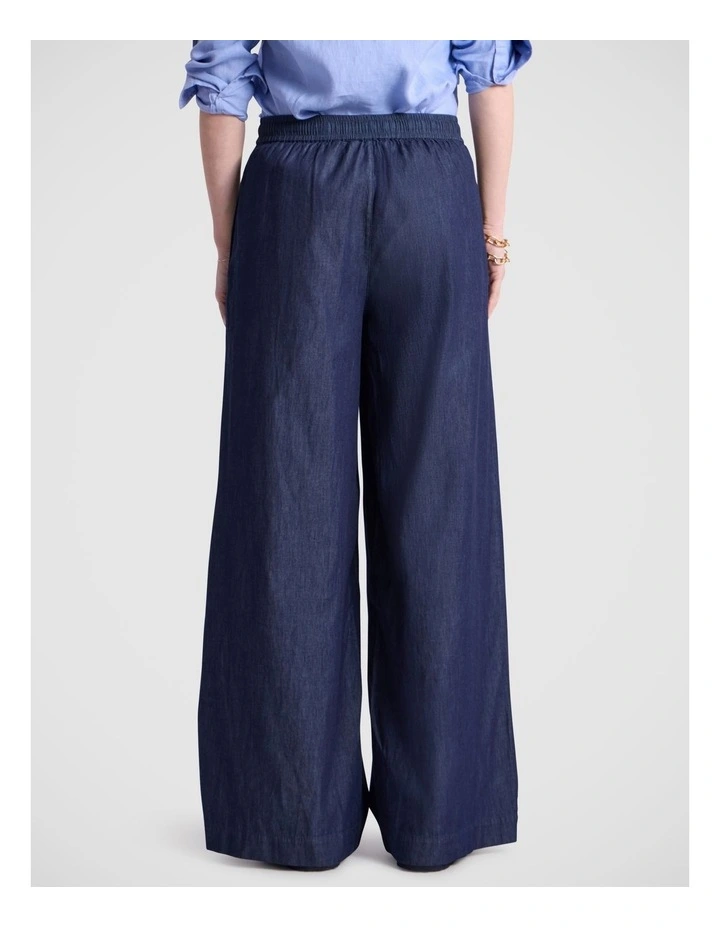 Scottie Chambray Pant in Mid Blue image 4