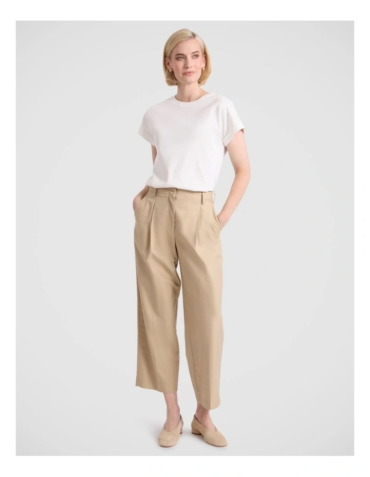 Clara Barrel Leg Pant in Cashew image 1