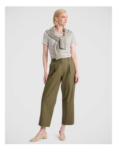 Clara Barrel Leg Pant in Fern