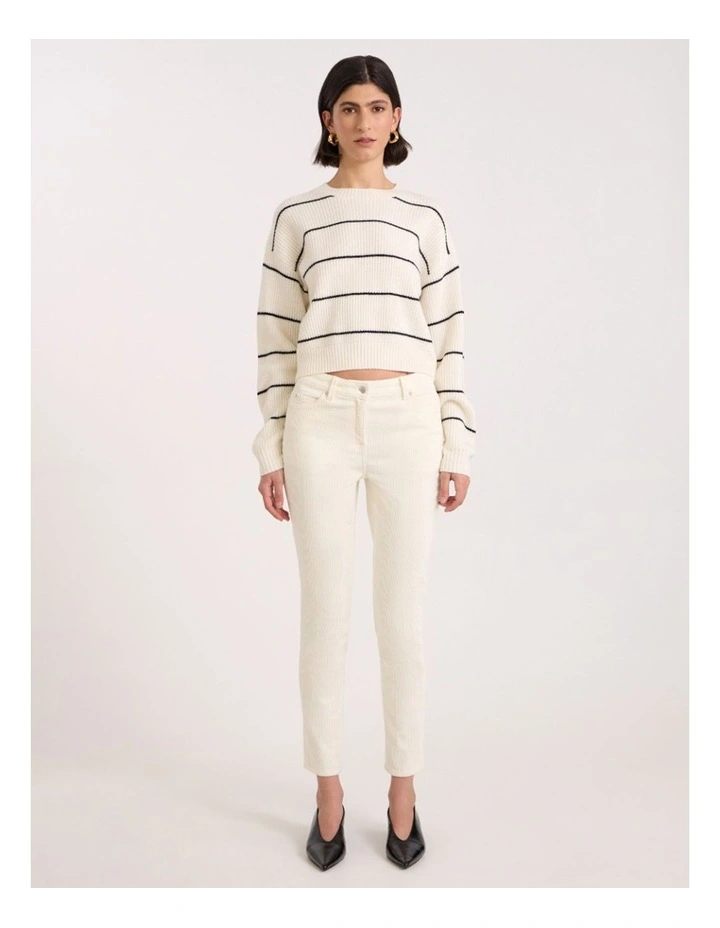 Celine Corduroy Pant in Ivory image 1