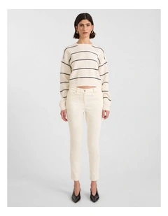 Celine Corduroy Pant in Ivory