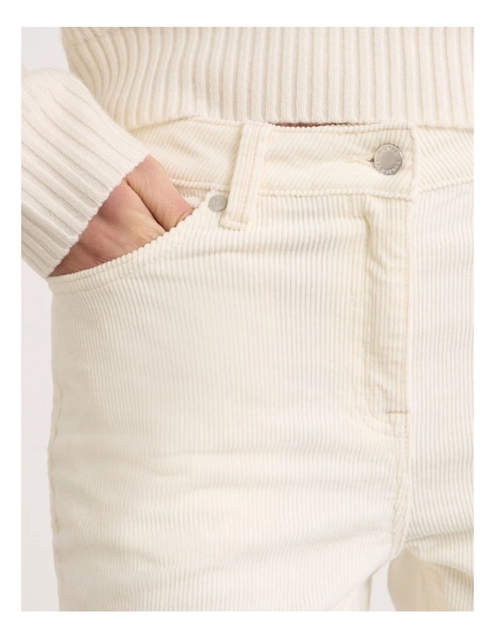 Celine Corduroy Pant in Ivory image 3