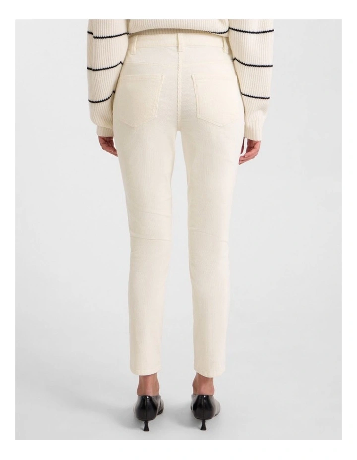 Celine Corduroy Pant in Ivory image 3