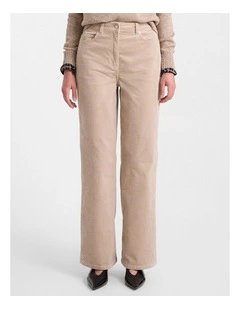 Celine Wide Leg Cord Pant in Stone
