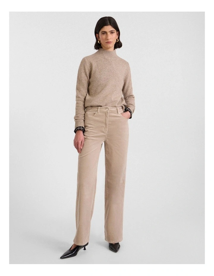 Celine Wide Leg Cord Pant in Stone image 2