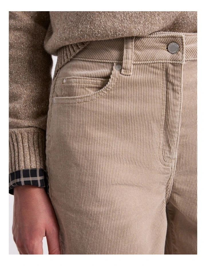 Celine Wide Leg Cord Pant in Stone image 3