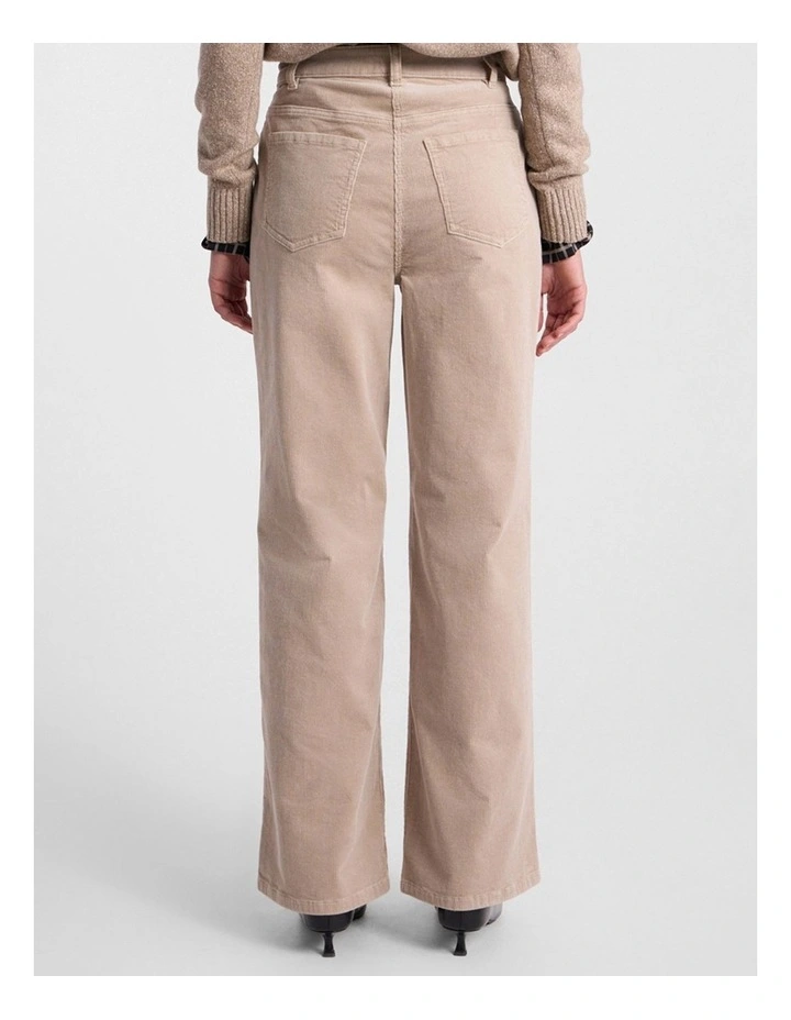 Celine Wide Leg Cord Pant in Stone image 3