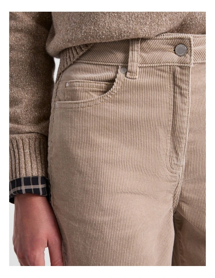 Celine Wide Leg Cord Pant in Stone image 4