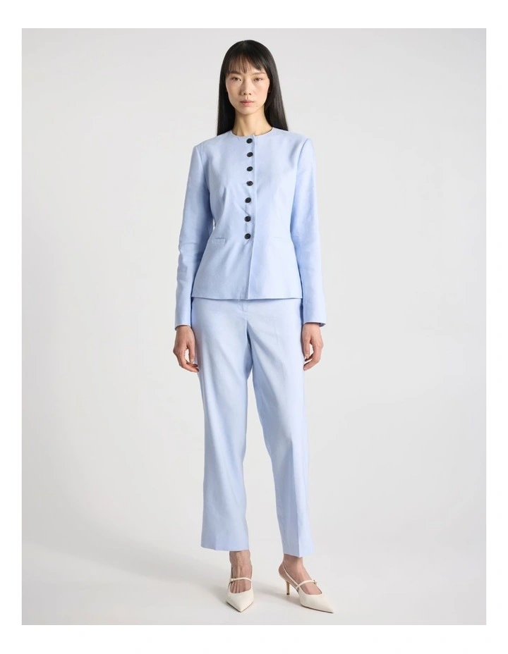 Della Straight Leg Pant in Hydrangea Blue image 1