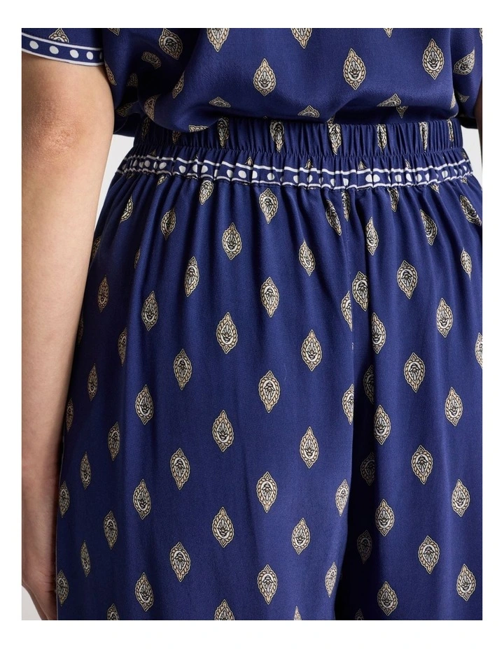 Aggie Wide Leg Pant in Blue Multi image 5