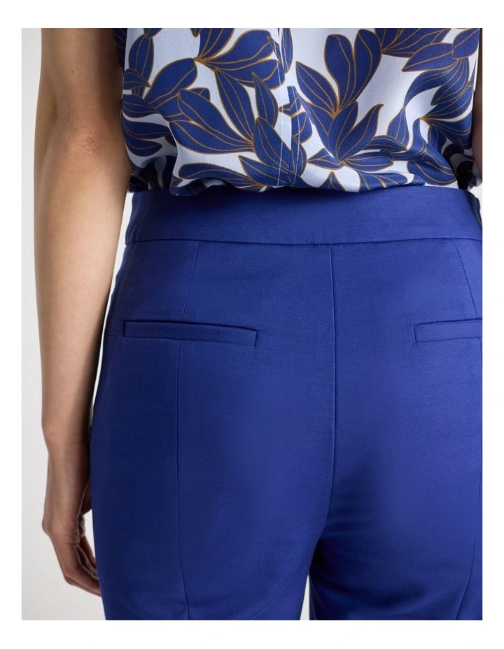 Sarah Compact Cotton Pant in Sapphire Blue image 5
