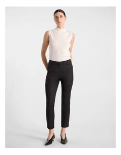 Sarah Compact Cotton Pant in Black