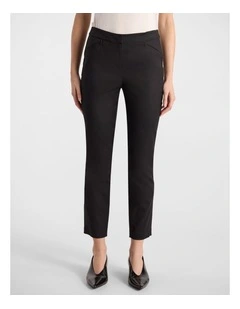 Sarah Compact Cotton Pant in Black