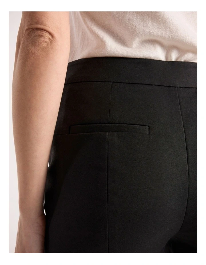 Sarah Compact Cotton Pant in Black image 4