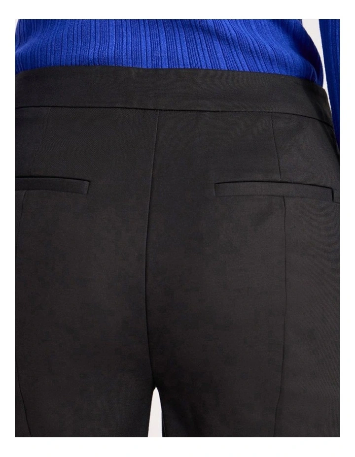 Sarah Compact Cotton Pant in Black image 4