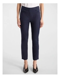 Sarah Compact Cotton Pant in Ink
