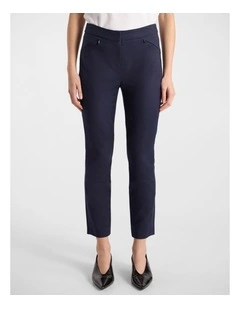 Sarah Compact Cotton Pant in Ink