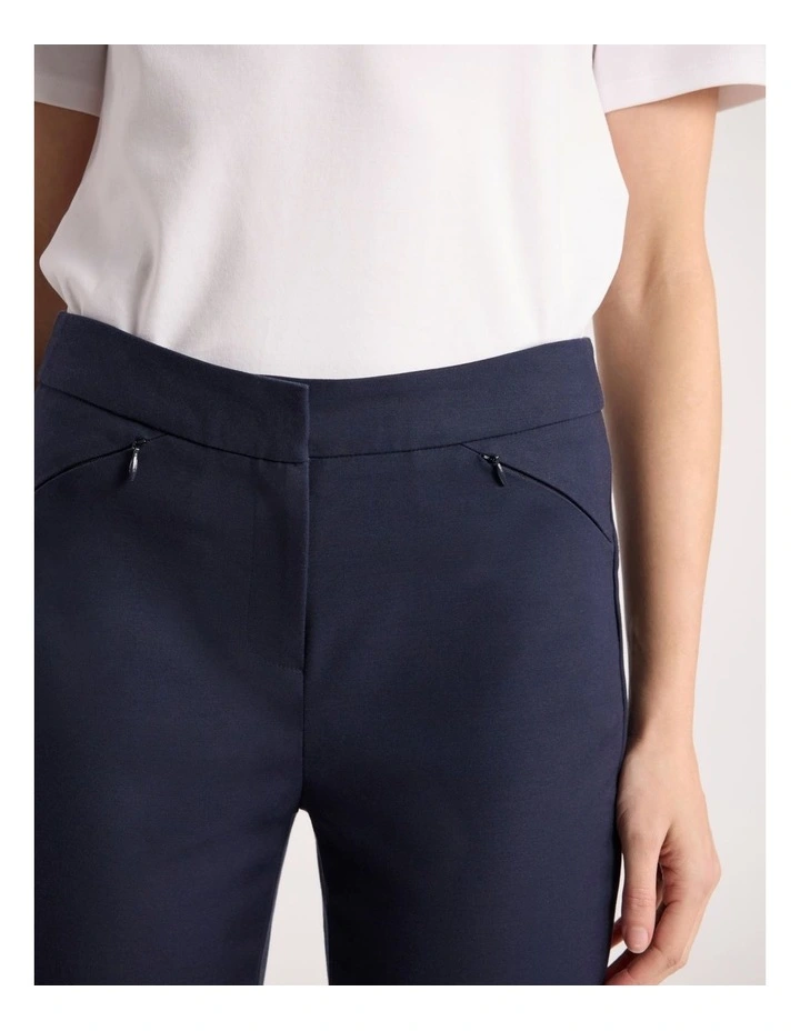 Sarah Compact Cotton Pant in Ink image 3