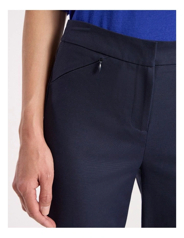Sarah Compact Cotton Pant in Ink image 3