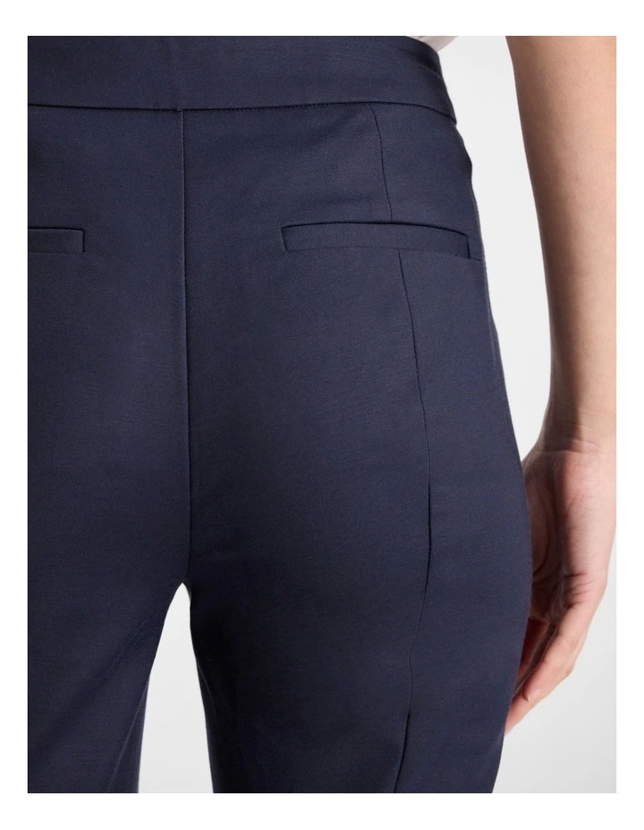 Sarah Compact Cotton Pant in Ink image 4