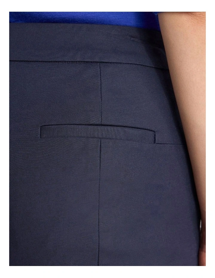 Sarah Compact Cotton Pant in Ink image 4