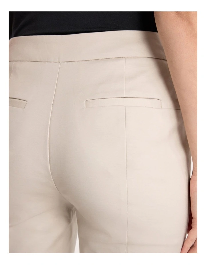 Sarah Compact Cotton Pant in Stone image 4